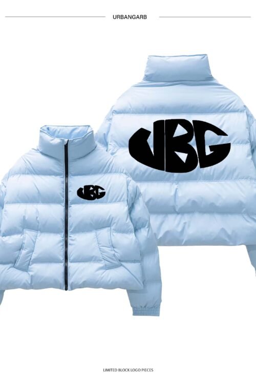 block logo puffer jacket