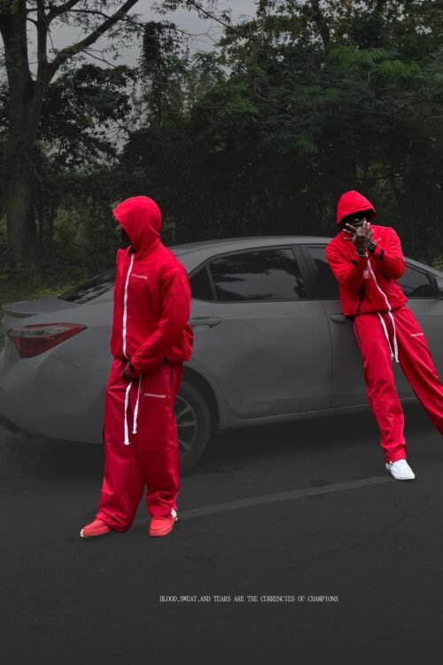 blood red tracksuit